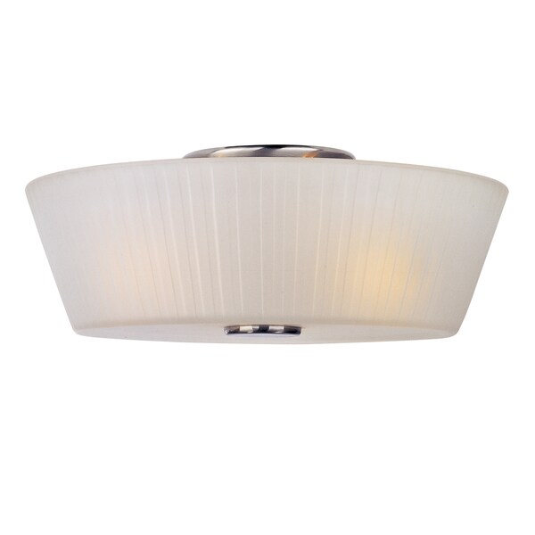 Maxim Lighting Finesse 3-Light 13.25" Wide Satin Nickel Flush Mount Light 21500FTSN - main